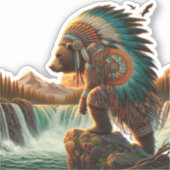 Aztec Beer Warrior Sticker (Voorkant)