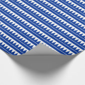 Aztec-bergen - Diepe marine op wit Cadeaupapier (Hoek)