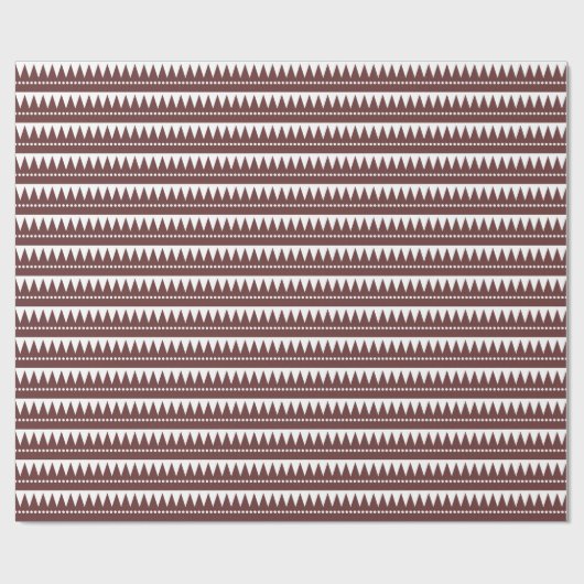 Aztec-bergen - Donkerbruin op wit Cadeaupapier (Vlak)