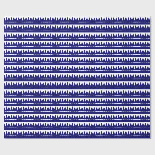 Aztec-bergen - Donkere marine op wit Cadeaupapier (Vlak)