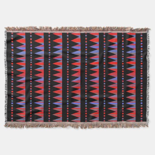 Aztec-bergen - kleurenstrepen deken (Voorkant)