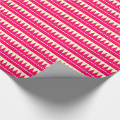 Aztec-bergen - Neon Red op Bleek geel Cadeaupapier (Hoek)