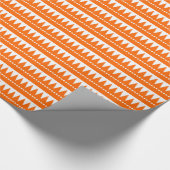 Aztec-bergen - Oranje op wit Cadeaupapier (Hoek)