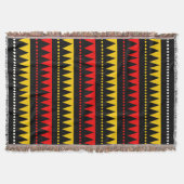 Aztec-bergen - Zwart, rood, ambergeel en wit Deken (Voorkant)