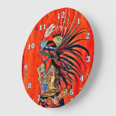 Aztec Bird Dancer Native American Clock Grote Klok (Hoek)