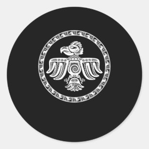 Aztec Bird Maya Inca Culture Native Civilization G Ronde Sticker