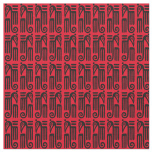 Aztec Bird Motif Stof