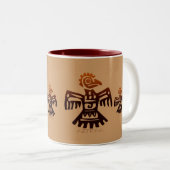 AZTEC ~ Bird Spirit Tweekleurige Koffiemok (Voorkant rechts)