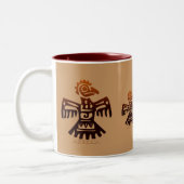 AZTEC ~ Bird Spirit Tweekleurige Koffiemok (Links)