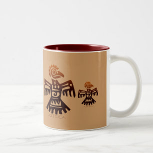 AZTEC ~ Bird Spirit Tweekleurige Koffiemok