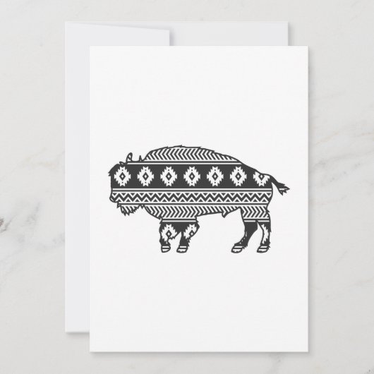 Aztec Bison Buffalo Bedankkaart (Voorkant)