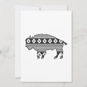 Aztec Bison Buffalo Bedankkaart