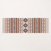 Aztec Black Browns Taupe Mixed Motifs Patroon Yogamat (Achterkant (horizontaal))