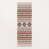 Aztec Black Browns Taupe Mixed Motifs Patroon Yogamat (Achterkant)