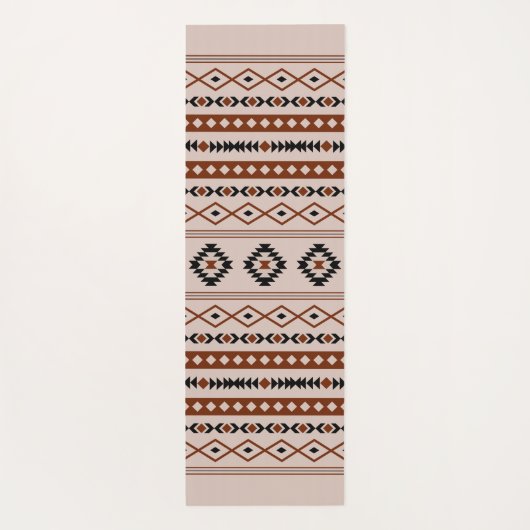 Aztec Black Browns Taupe Mixed Motifs Patroon Yogamat (Achterkant)