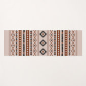 Aztec Black Browns Taupe Mixed Motifs Patroon Yogamat (Voorkant (horizontaal))
