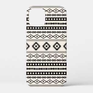 Aztec Black op Cream Mixed Motifs Pattern Hoesje-M Case-Mate iPhone Case