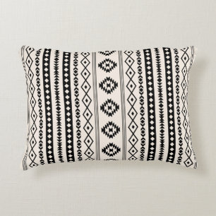 Aztec Black op Cream Mixed Motifs (V) Pattern Accent Kussen