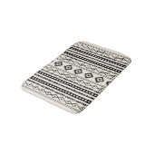 Aztec Black op Cream Mixed Motifs (V) Pattern Badmat (Gekanteld)
