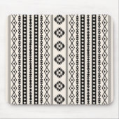 Aztec Black op Cream Mixed Motifs V Pattern Muismat (Voorkant)
