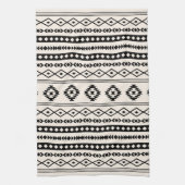 Aztec Black op Cream Mixed Motifs (V) Pattern Theedoek (Verticaal)