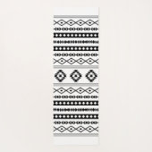 Aztec Black op White Mixed Motifs Pattern Yogamat (Achterkant)