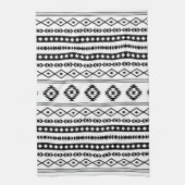 Aztec Black op White Mixed Motifs (V) Pattern Theedoek (Verticaal)