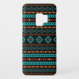 Aztec Blauwgroen Reds Geel zwart, gemengd patroon Case-Mate Samsung Galaxy S9 Hoesje