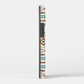 Aztec Blauwgroen Terracotta Black Ca Case-Mate iPhone Case (Achterkant / Rechts)