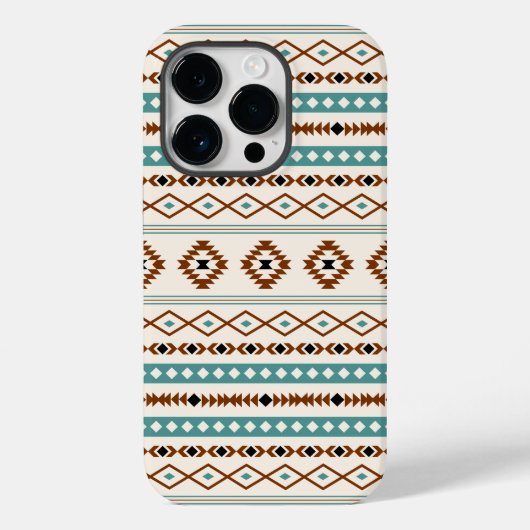 Aztec Blauwgroen Terracotta Black Cream Mixed Patt Case-Mate iPhone Case (Achterkant)