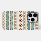 Aztec Blauwgroen Terracotta Black Cream Mixed Patt Case-Mate iPhone Case (Achterkant (horizontaal))