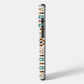 Aztec Blauwgroen Terracotta Black Cream Mixed Patt Case-Mate iPhone Case (Achterkant / Links)
