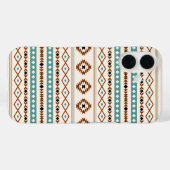 Aztec Blauwgroen Terracotta Black Cream Mixed Patt Case-Mate iPhone Case (Achterkant (horizontaal))