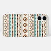 Aztec Blauwgroen Terracotta Black Cream Mixed Patt Case-Mate iPhone Case (Achterkant (horizontaal))