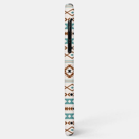 Aztec Blauwgroen Terracotta Black Cream Mixed Patt Case-Mate iPhone Case (Achterkant/links)