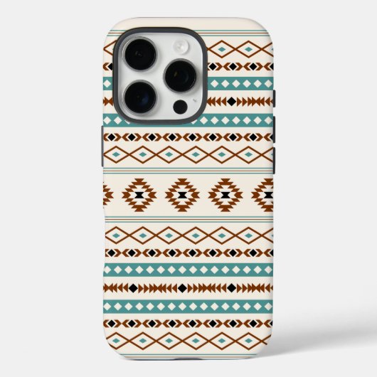 Aztec Blauwgroen Terracotta Black Cream Mixed Patt Case-Mate iPhone Case (Achterkant)