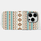 Aztec Blauwgroen Terracotta Black Cream Mixed Patt Case-Mate iPhone Case (Achterkant (horizontaal))