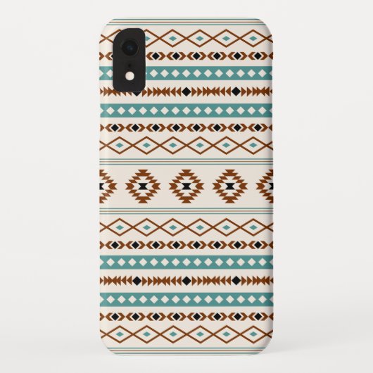 Aztec Blauwgroen Terracotta Black Cream Mixed Patt Case-Mate iPhone Case (Achterkant)