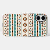 Aztec Blauwgroen Terracotta Black Cream Mixed Patt Case-Mate iPhone Case (Achterkant (horizontaal))