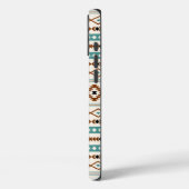 Aztec Blauwgroen Terracotta Black Cream Mixed Patt Case-Mate iPhone Case (Achterkant / Links)