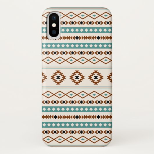 Aztec Blauwgroen Terracotta Black Cream Mixed Patt Case-Mate iPhone Case (Achterkant)