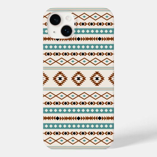 Aztec Blauwgroen Terracotta Black Cream Mixed Patt Case-Mate iPhone Case (Achterkant)