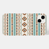 Aztec Blauwgroen Terracotta Black Cream Mixed Patt Case-Mate iPhone Case (Achterkant (horizontaal))