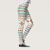 Aztec Blauwgroen Terracotta Blk Crm Mixed Motifs P Leggings (Rechts)