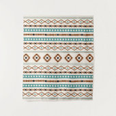 Aztec Blauwgroen Terracotta Blk Crm Mixed Motifs P Wandkleed (Voorkant)