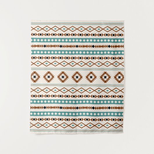 Aztec Blauwgroen Terracotta Blk Crm Mixed Motifs P Wandkleed (Voorkant)