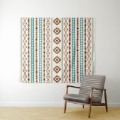 Aztec Blauwgroen Terracotta Blk Crm Mixed Motifs P Wandkleed (In Situ (horizontaal))