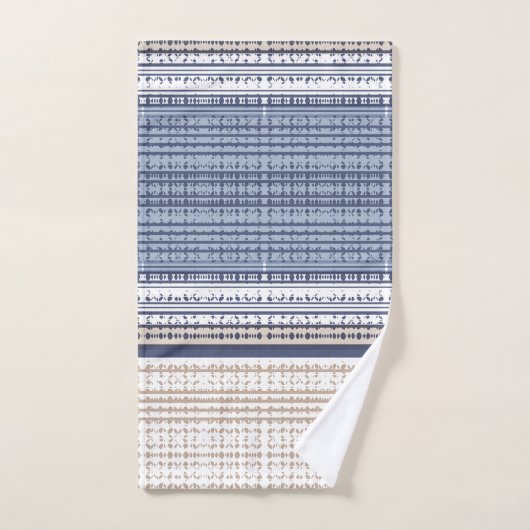 Aztec Blue Pattern Bad Handdoek (Handdoek)