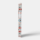 Aztec Blue Red Black Cream Gemengde Motieven Patro Case-Mate iPhone Case (Achterkant / Rechts)