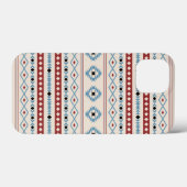 Aztec Blue Red Black Cream Gemengde Motieven Patro Case-Mate iPhone Case (Achterkant (horizontaal))